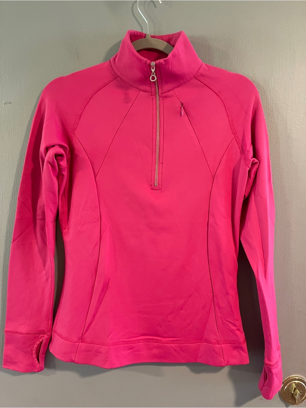 NILS Hot Pink Quarter-Zip Active Skiing Pullover size S